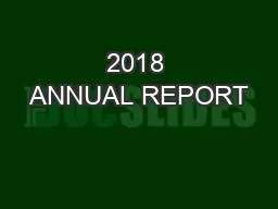 2018 ANNUAL REPORT