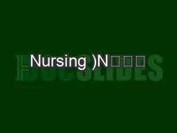 Nursing )N