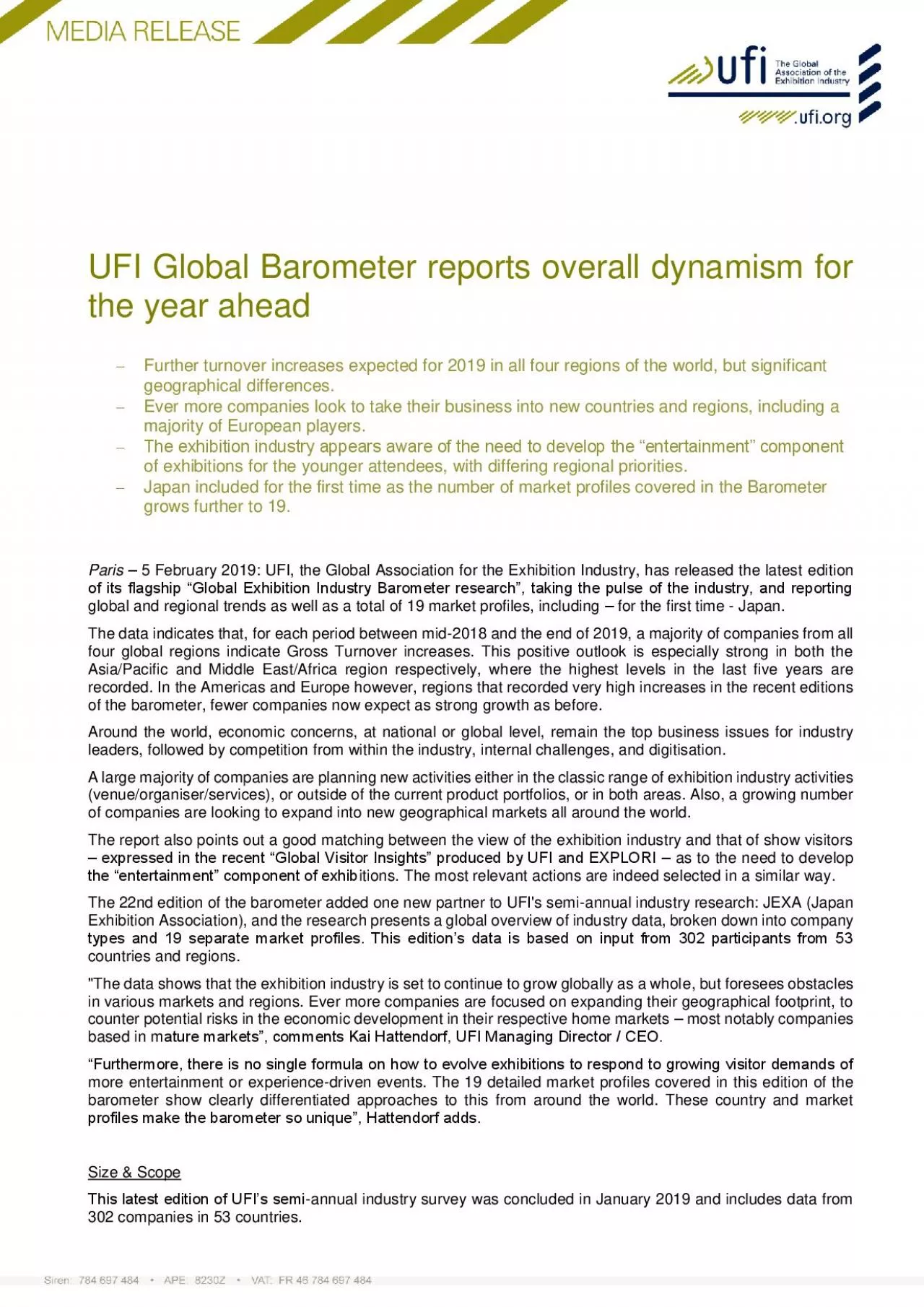 PDF-UFI Global Barometer reports overall dynamism for