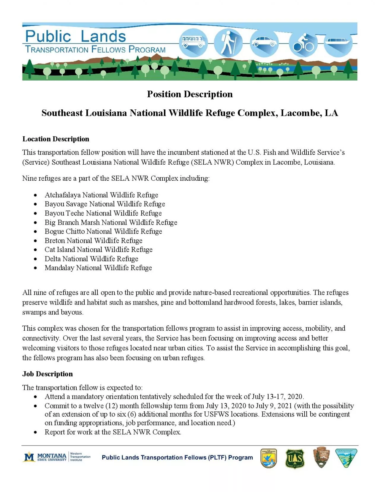 PDF-Position DescriptionSoutheast Louisiana National Wildlife Refuge Compl