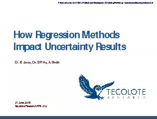 How Regression Methods Impact Uncertainty ResultsDr. B. Jonov, Dr. S.P