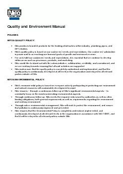 Quality and Environment Manual