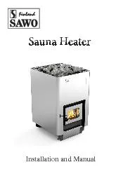 Sauna HeaterInstallation and Manual