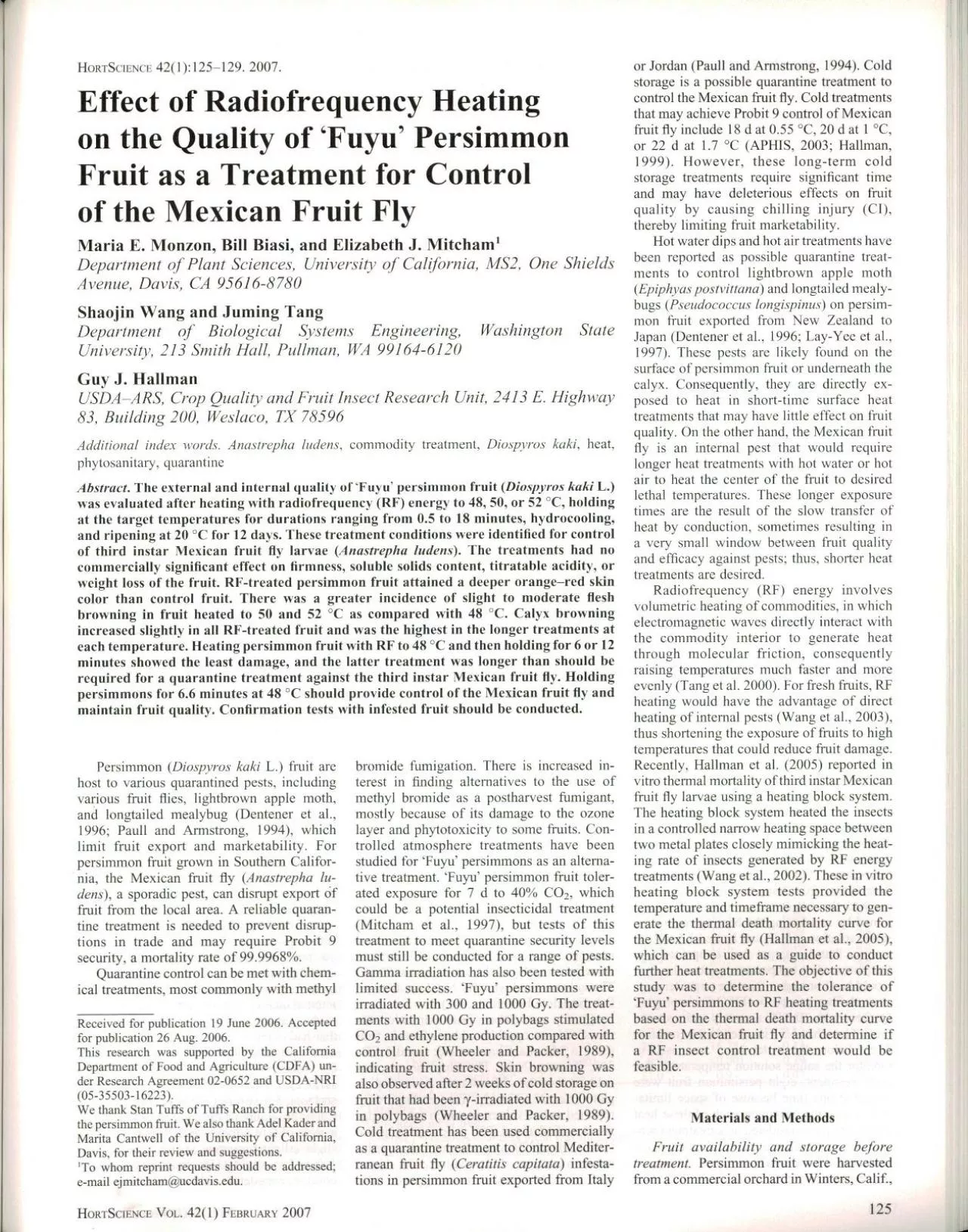 PDF-Persimmon (Diospvros kaki L.) fruit are1996: Paull and Armstrong, 1994