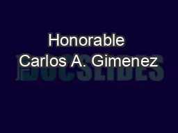 Honorable Carlos A. Gimenez