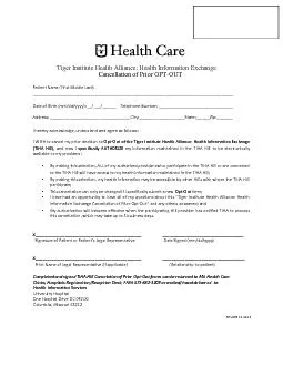 Tiger Institute Health Alliance: Health Information Exchange