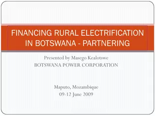 Financing rural electrification in botswana partnering