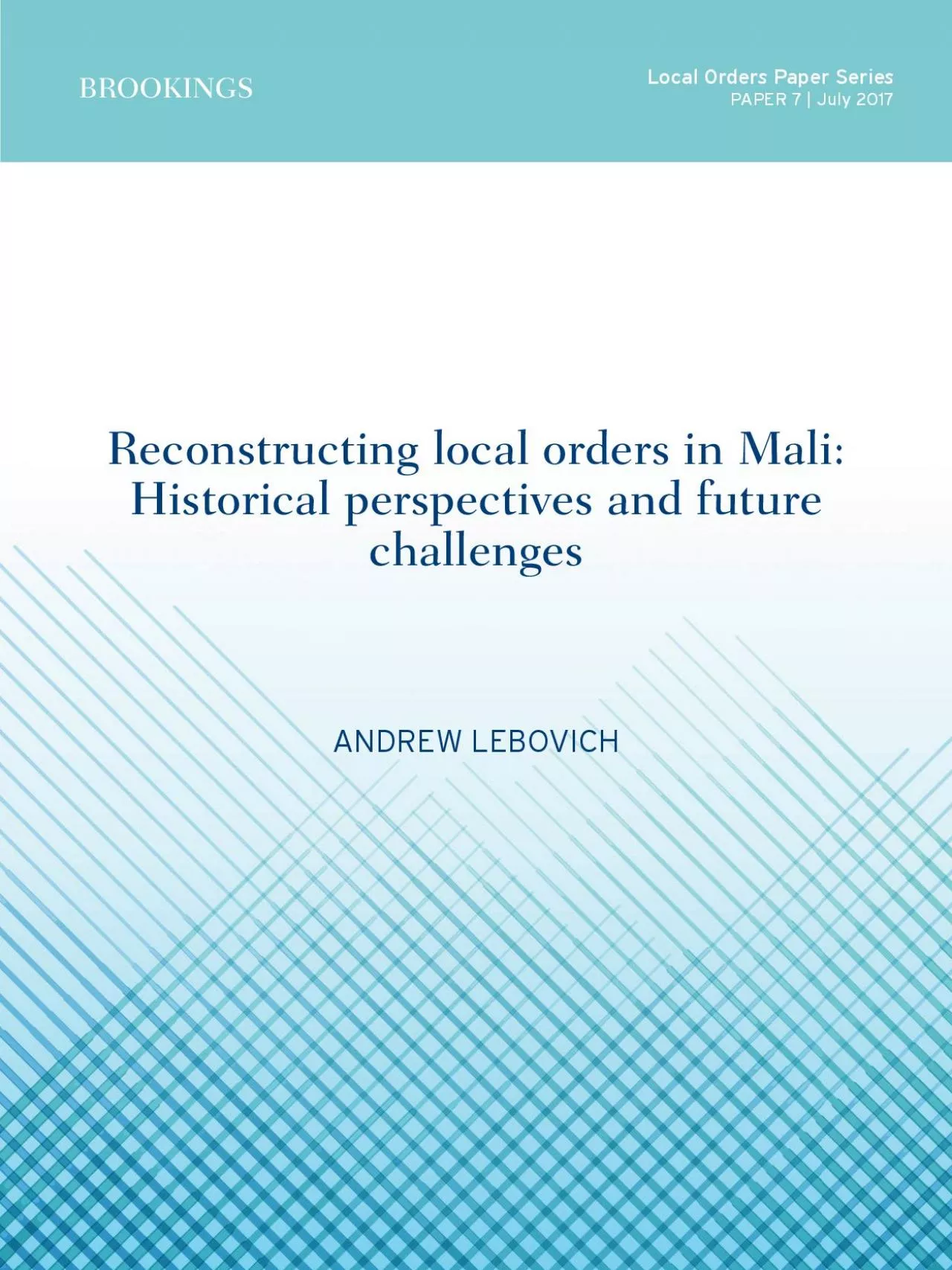 PDF-Reconstructing local orders in Mali: