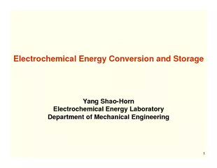 Electrochemical Energy Conversion and Storage Yang Sha
