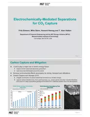 Page  ElectrochemicallyMediated Separations for CO Cap
