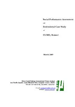 Social Performance Assessment