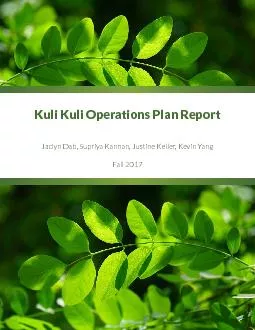 Kuli Kuli Operations Plan ReportJaclyn Dab, Supriya Kannan, Justine Ke
