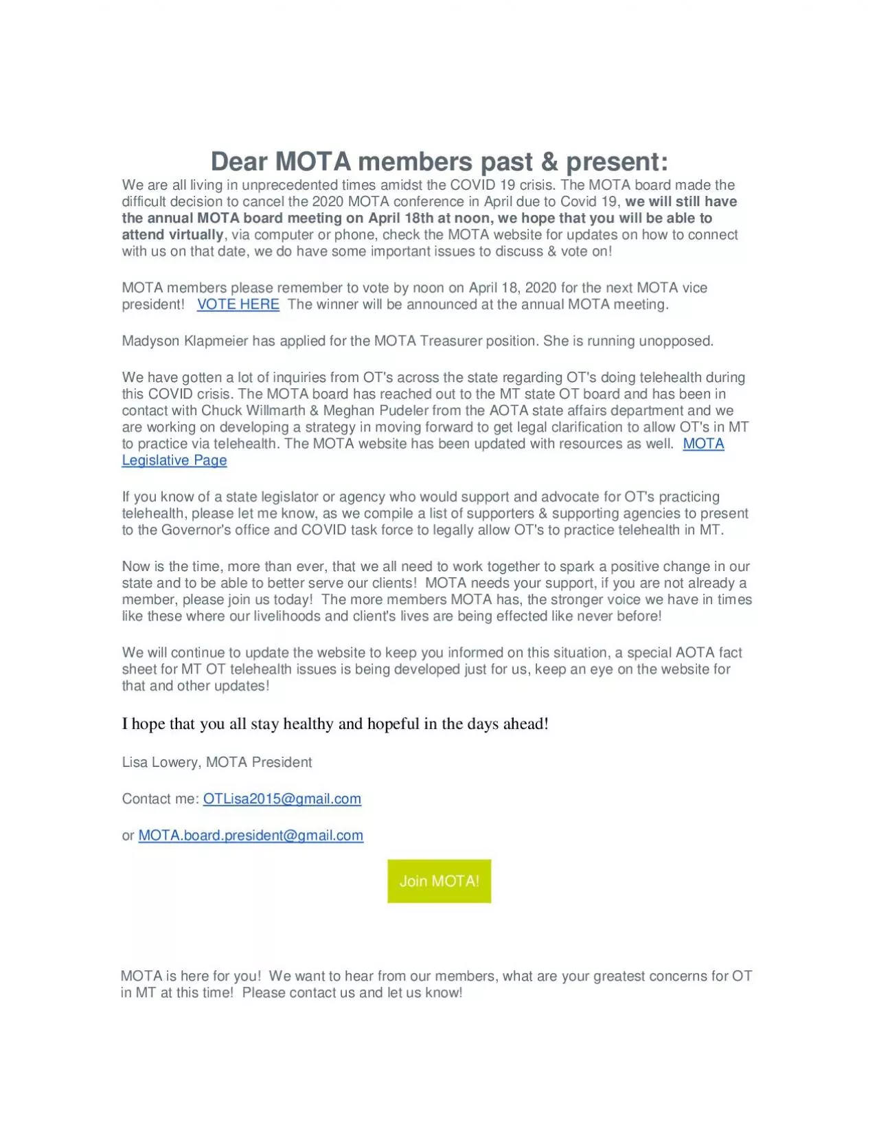 PDF-Dear MOTA members past & present: