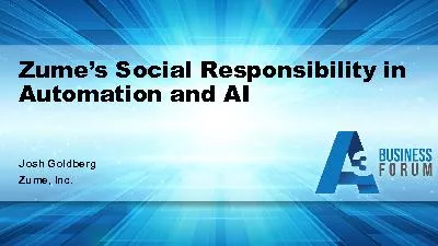 PDF-Zume’sSocial Responsibility in Automation and AIJosh GoldbergZume