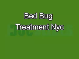 Bed Bug Treatment Nyc