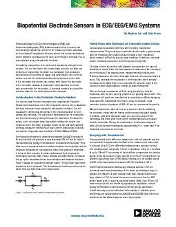 Biopotential Electrode Sensors in ECGEEGEMG Systems El