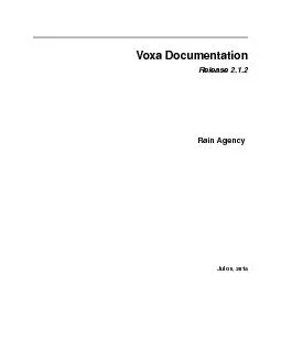VoxaDocumentationRelease2.1.2RainAgencyJul06,2018