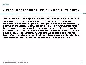 WATER INFRASTRUCTURE FINANCE AUTHORITY