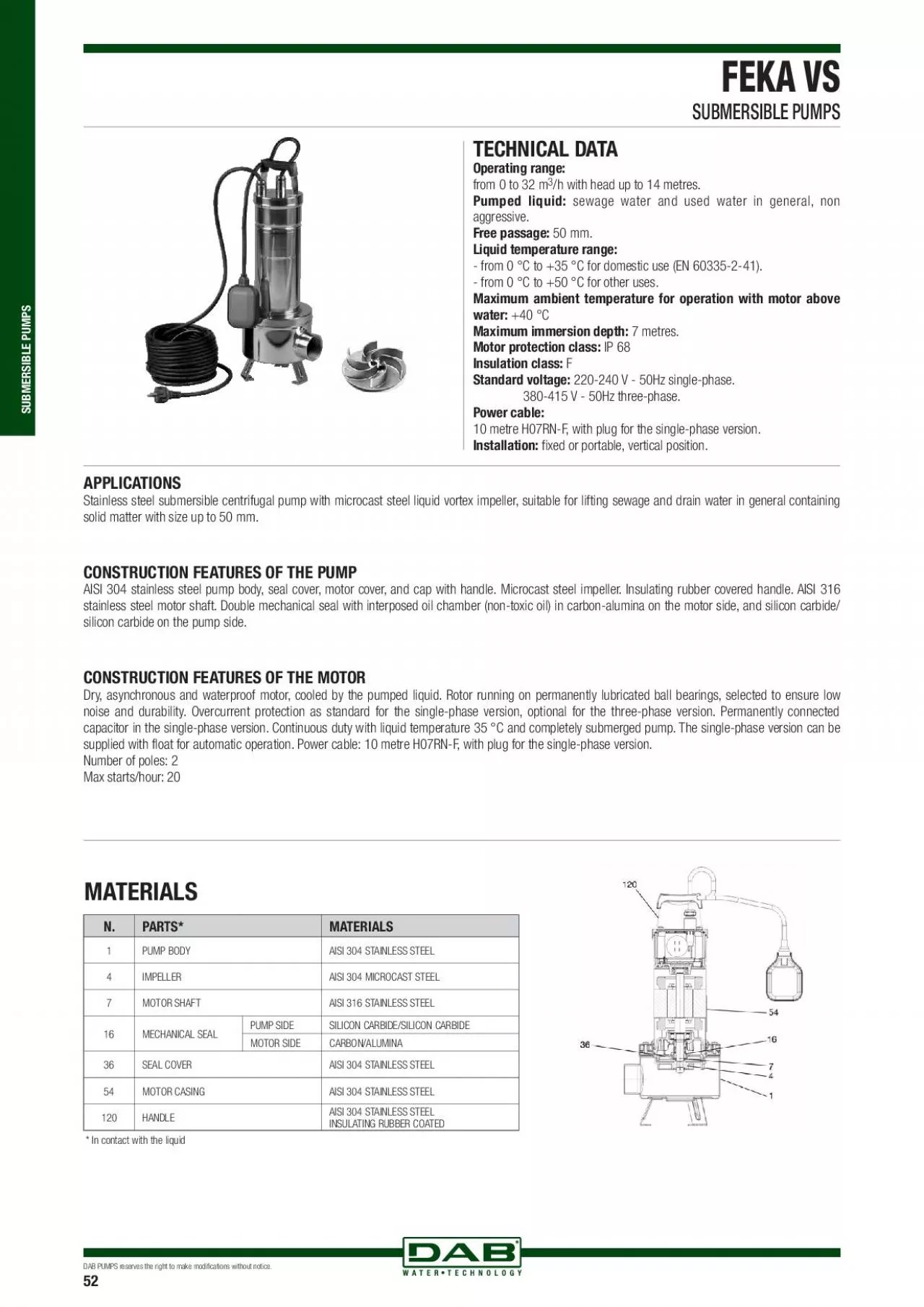 PDF-FEKA VSSUBMERSIBLE PUMPS