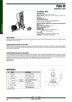 FEKA VSSUBMERSIBLE PUMPS