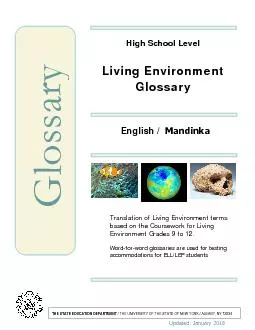 ��Living Environment Glossary High School Level�&