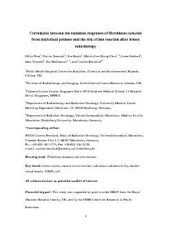 PDF-1 Correlation between the radiation responses of fibroblasts cultured