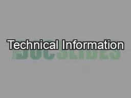 Technical Information