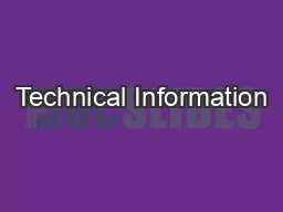 Technical Information