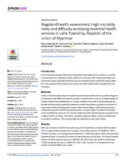 Ourresultsdemonstrateahighrateofmortalityandtheinabilitytoaccesshealth