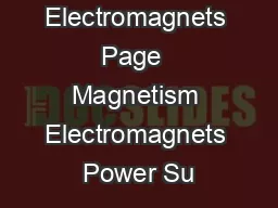 Electromagnets Page  Magnetism Electromagnets Power Su