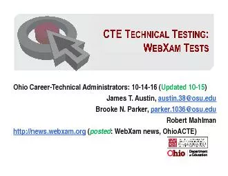 Ohio Career-Technical Administrators: 10-14-16 (James T. Austin,