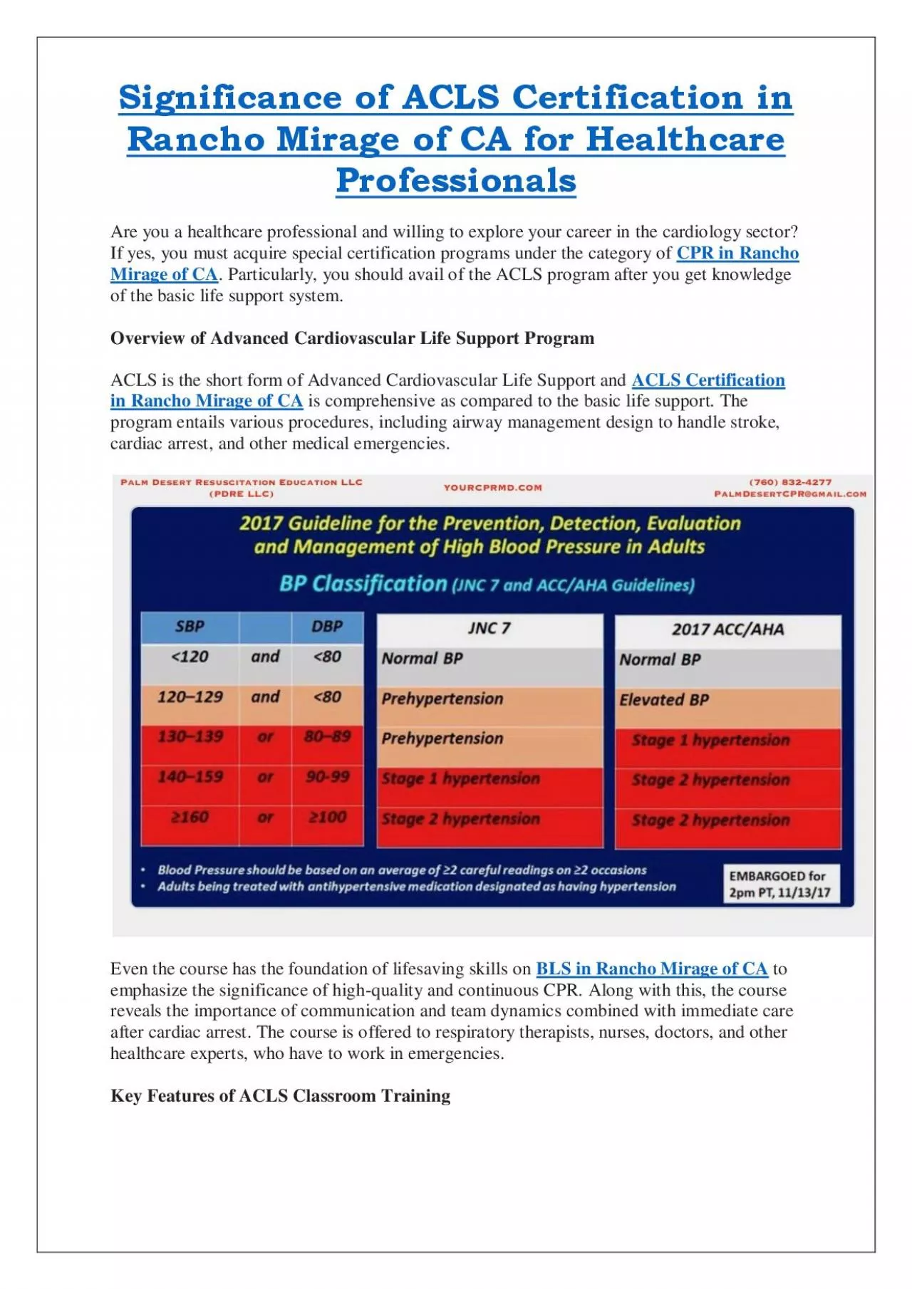 PDF-ACLS Certification Rancho Mirage CA