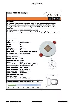 Lighting data sheet