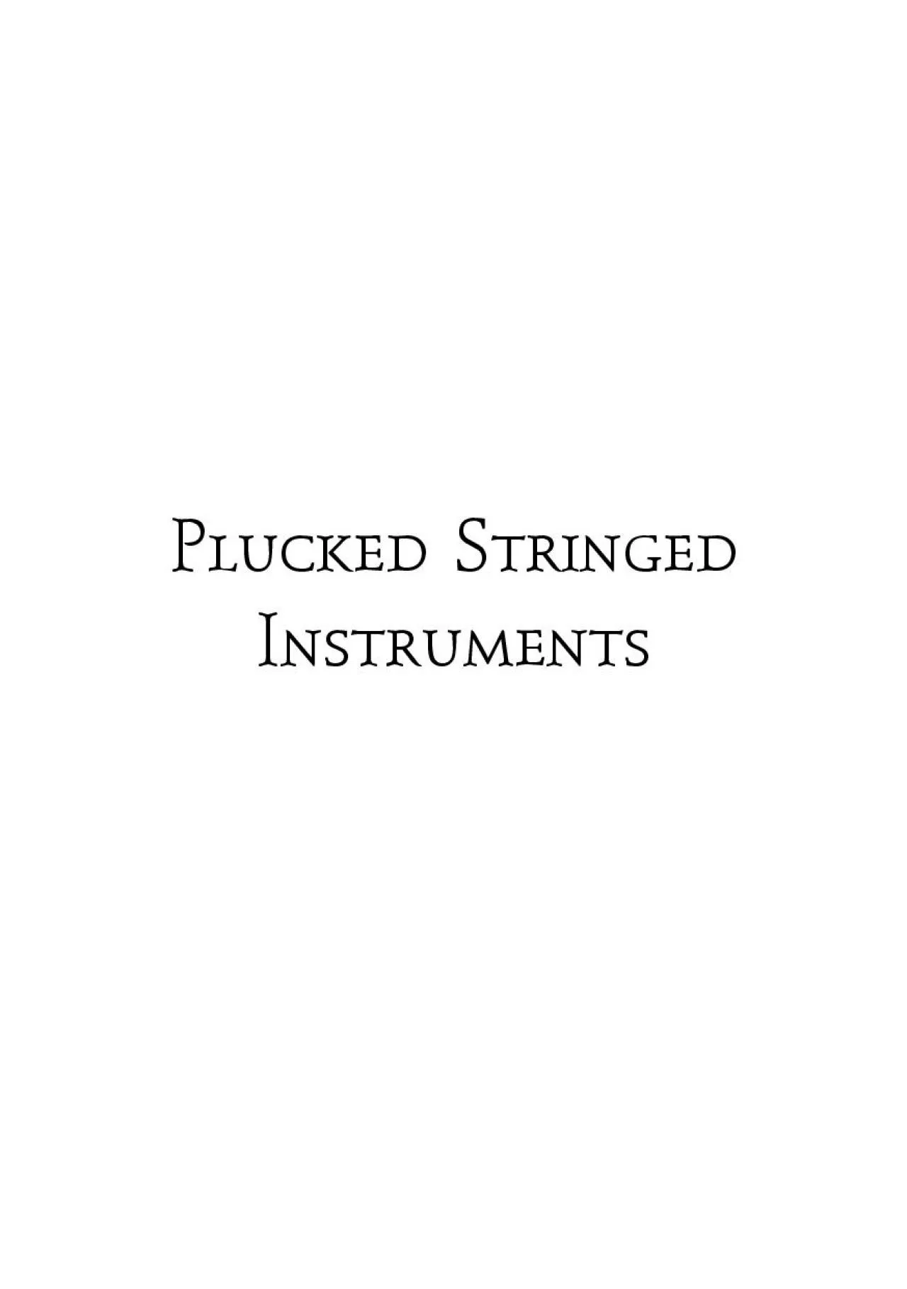 PDF-Plucked Stringed