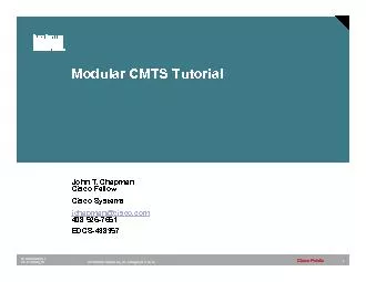 Cisco Public M-CMTS Components and Interfaces