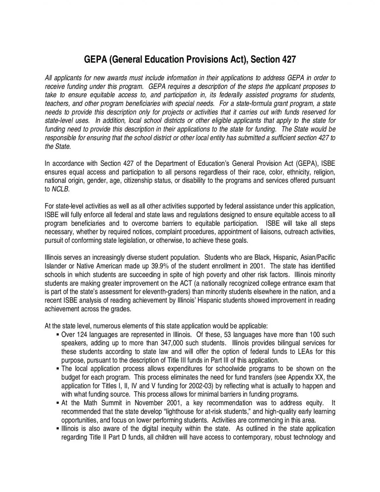 PDF-GEPA (General Education Provisions Act), Section 427