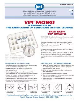 FACINGSTHE FABRICATION OF TEMPORARY ACRYLIC CROWNS!FAST! EASY!