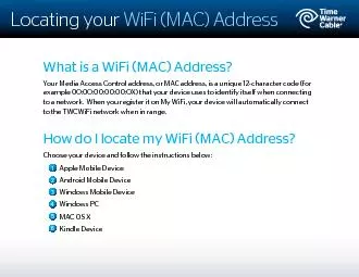 What is a WiFi (MAC) Address?