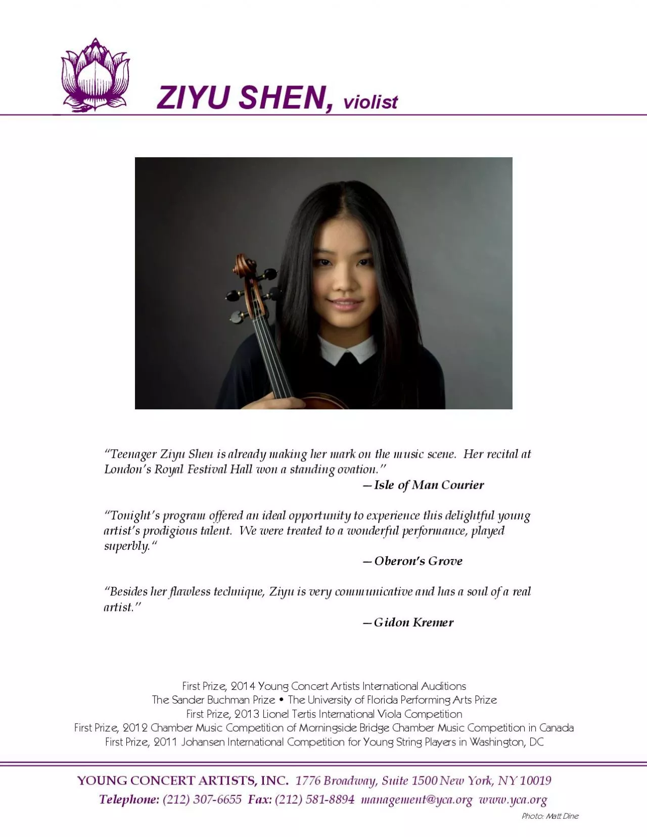 PDF-“Teenager Ziyu Shen is already making her mark on the music scene.