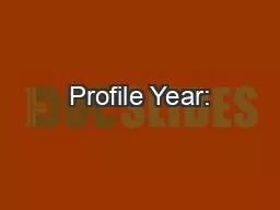 PDF-Profile Year: