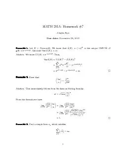 MATH281A:Homework#7JonghaRyuDuedate:November28,2016Problem1.Problem1.P