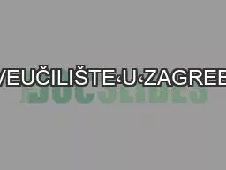 SVEUČILIŠTE٬U٬ZAGREBU