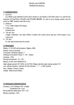 PDF-DIGITAL MULTIMETER OPERATING MANUAL