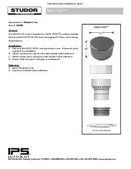 The MAXI-CAP can be installed on MAXI-VENTin outdoor installa-tions to