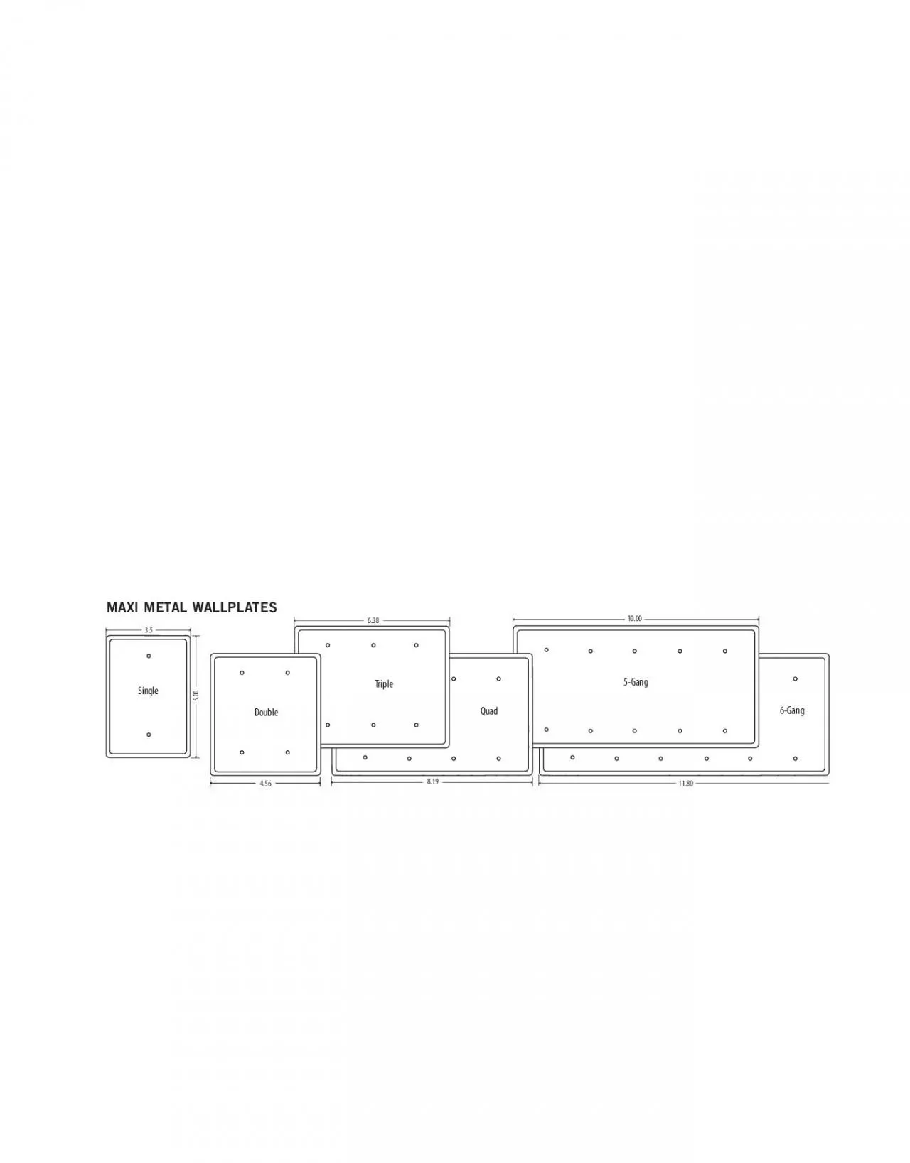 PDF-DETAILED DRAWINGSSTANDARD METAL WALLPLATESMETAL WALLPLATES