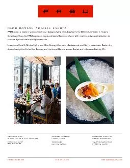 PABU BOSTON SPECIAL EVENTS