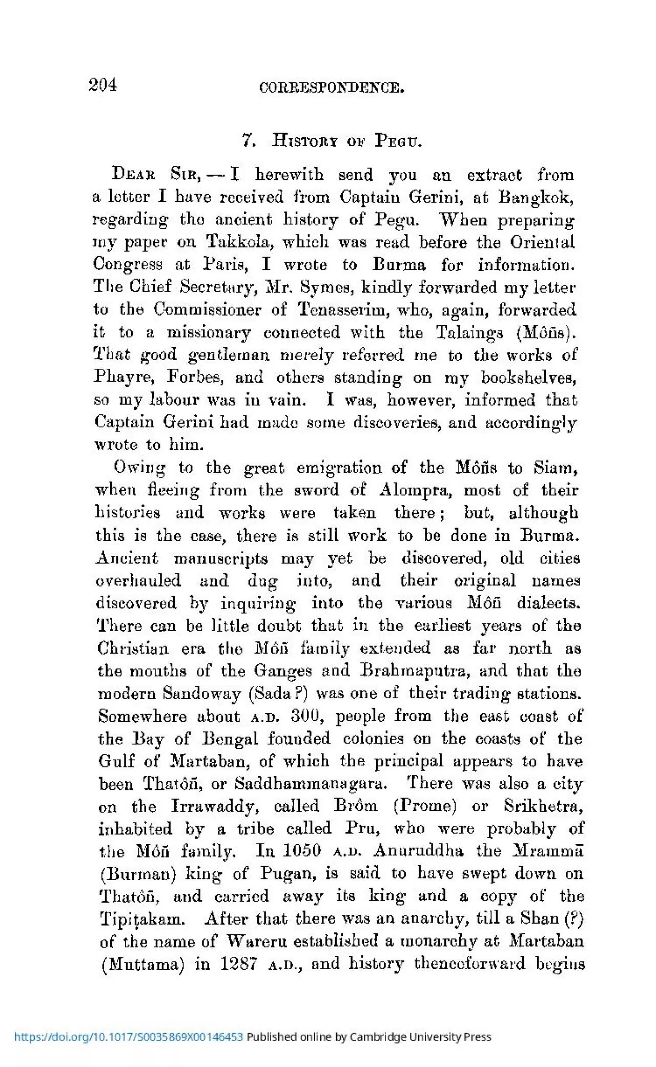 PDF-20 CORRESPONDENCE7 HISTOR O PEGUDEA SIR — I herewit sen yo a extr