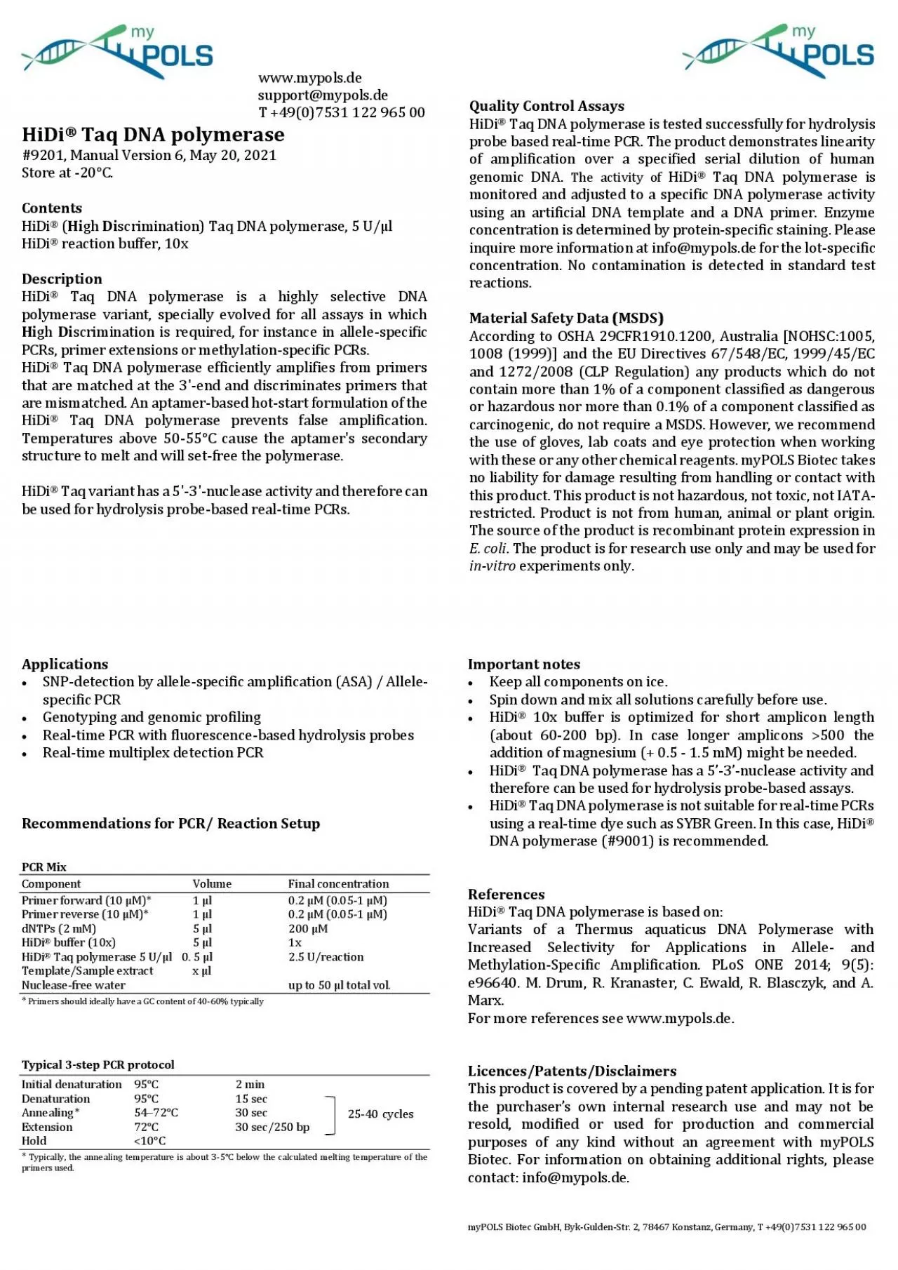 PDF-Quality Control Assays