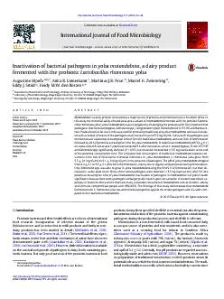 Inactivationofbacterialpathogensinyobamutandabota,adairyproductferment