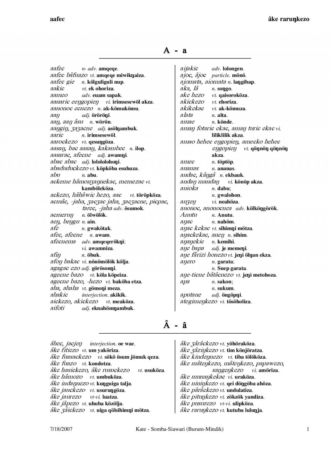 PDF-aasa, bac aasa, kakambec